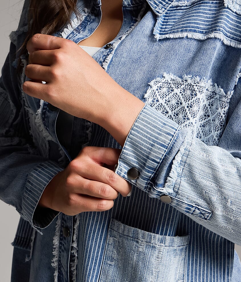 Pieced Chambray Shirt - thumbnail 5