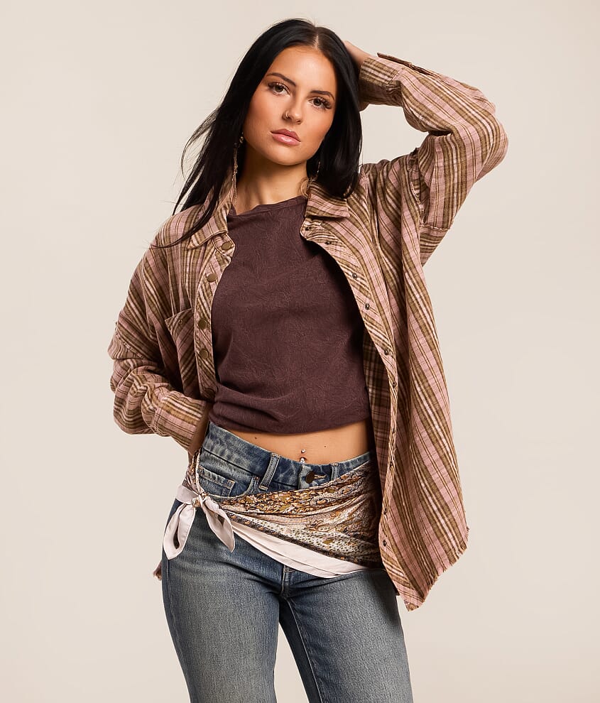 Frayed Flannel Shirt