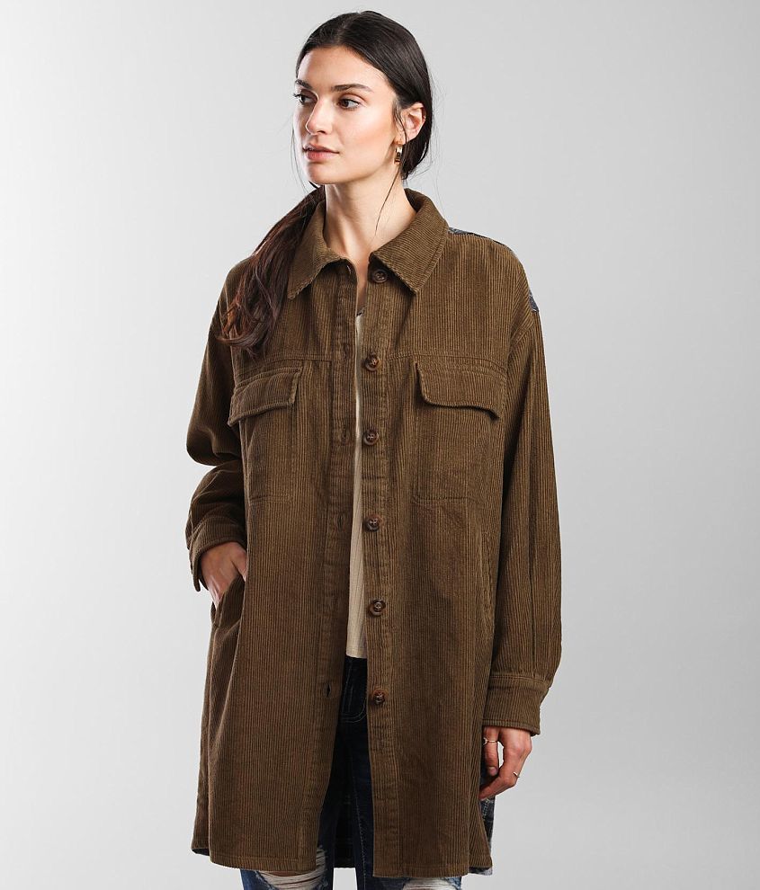 Corduroy Plaid Shacket