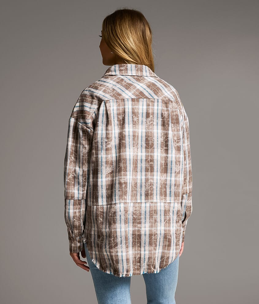 Washed Flannel Boyfriend Shirt - thumbnail 7