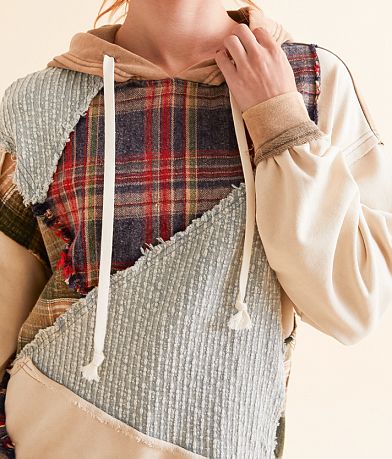 BKE Pieced Plaid Hoodie MISC_DETAIL_1