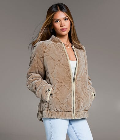 BKE Quilted Corduroy Jacket front view
