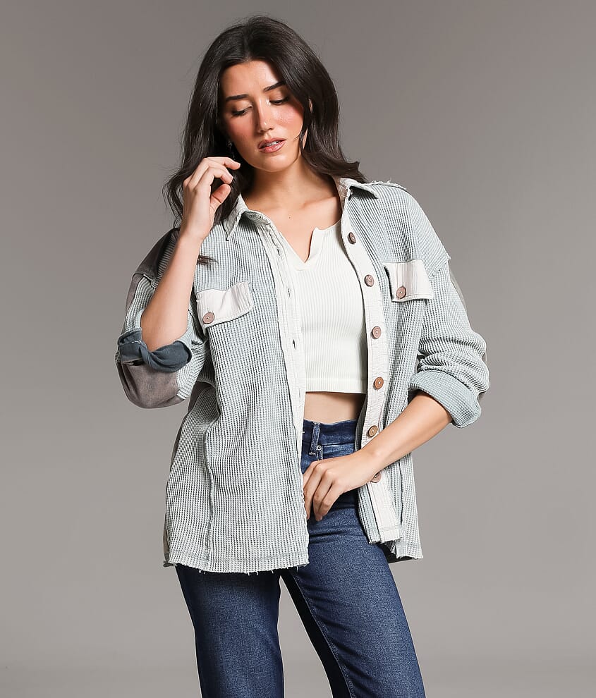 Washed Waffle Knit Shirt - thumbnail 6