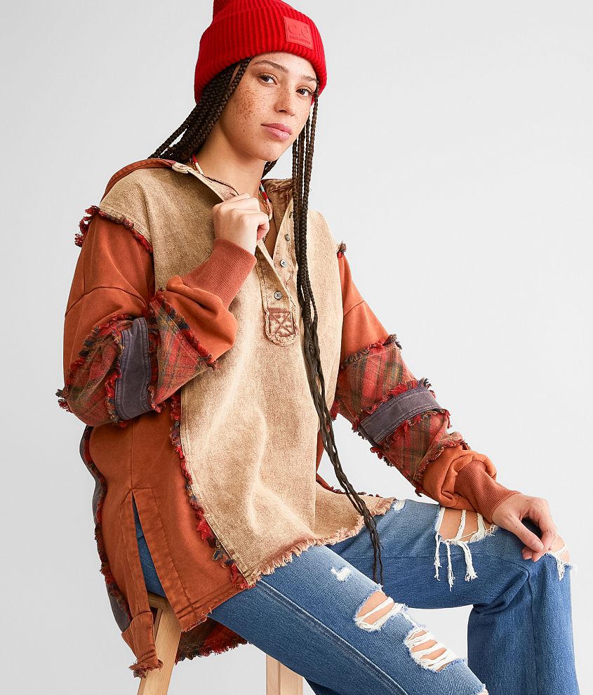 Oversized plaid hoodie new arrivals