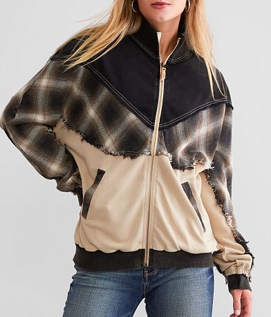 BKE Pieced Plaid Jacket MISC_DETAIL_1
