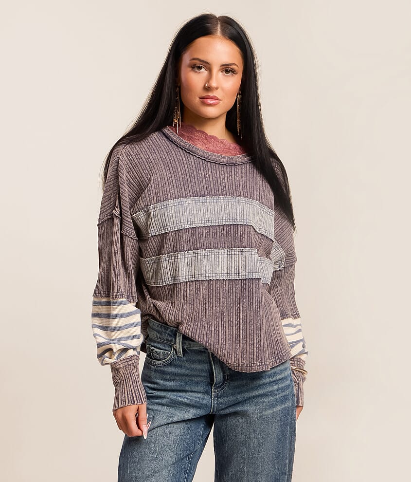Pieced Raw Edge Top