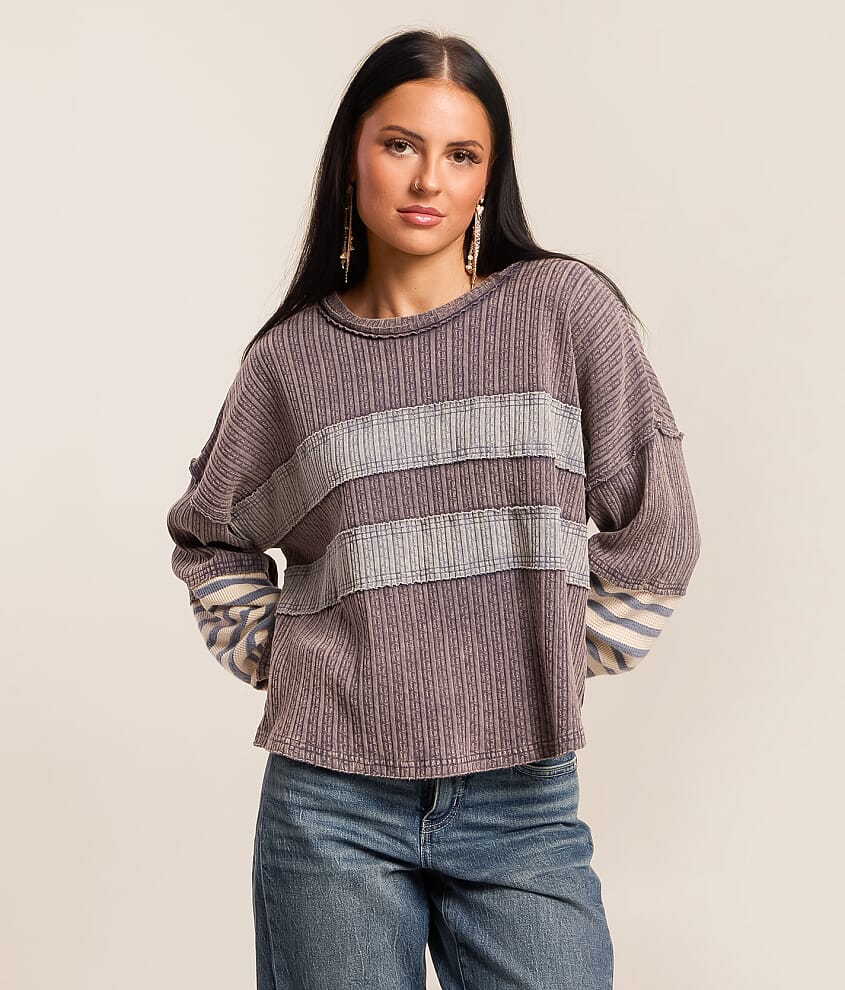 Pieced Raw Edge Top
