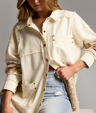 Pieced Floral Shacket thumbnail 5