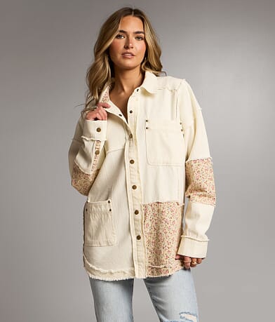 Pieced Floral Shacket thumbnail 3