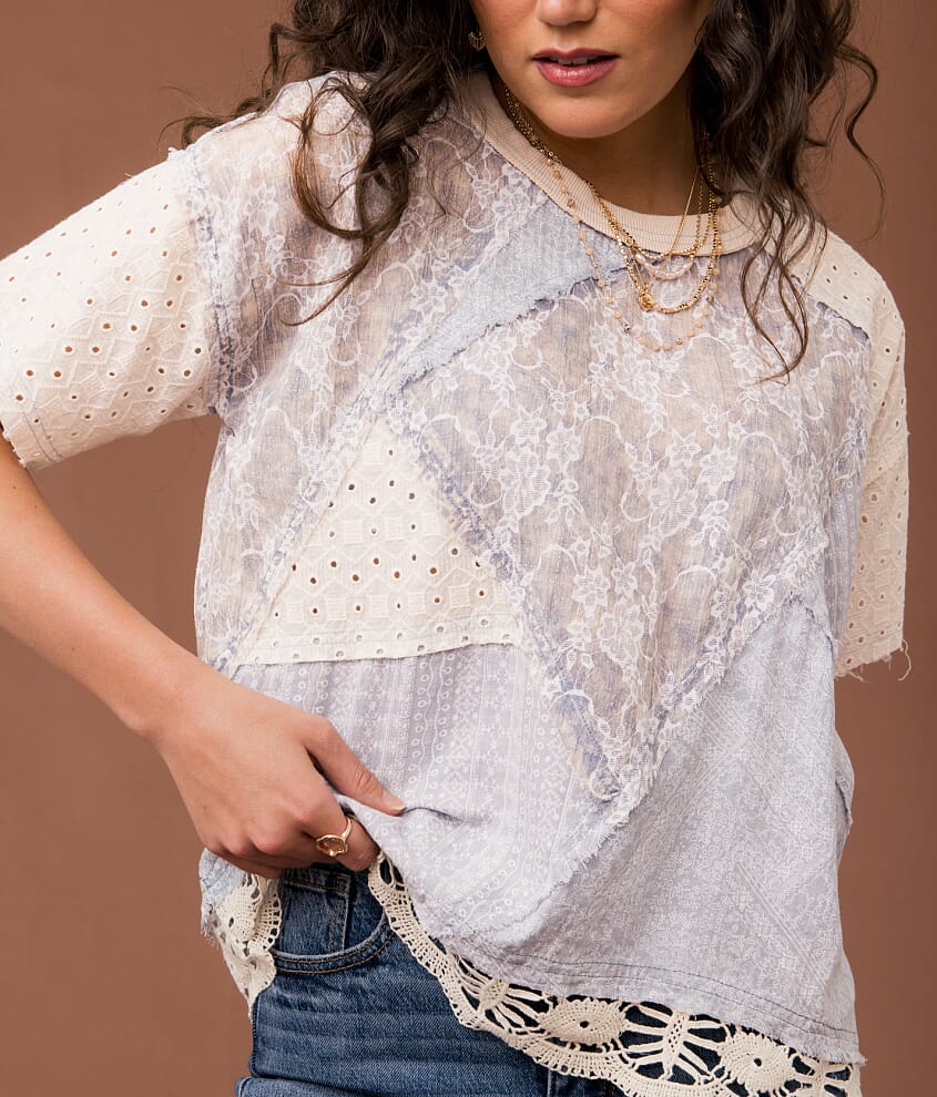 Eyelet Crochet Top - thumbnail 4