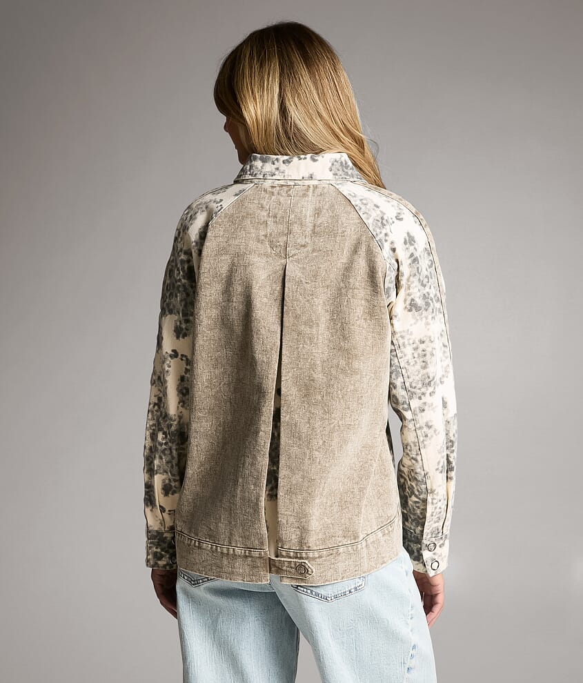 Cheetah Print Denim Jacket