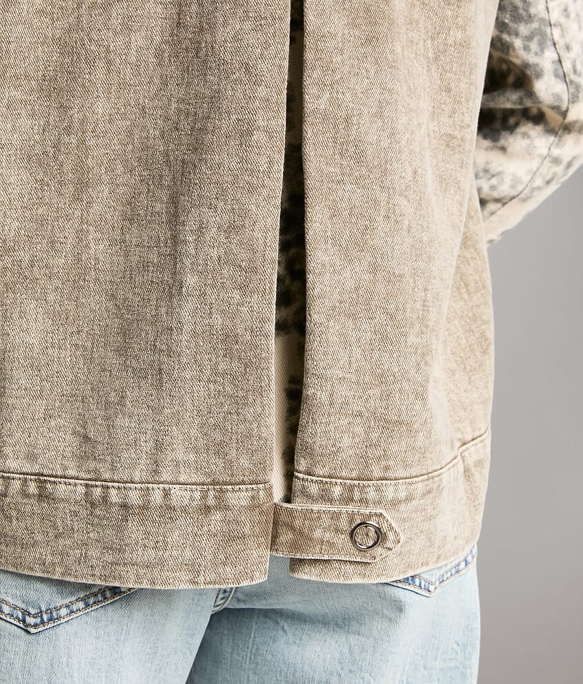 Cheetah Print Denim Jacket