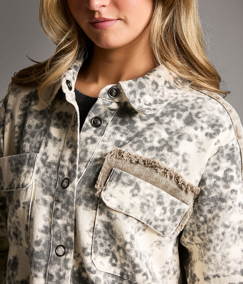 Cheetah Print Denim Jacket