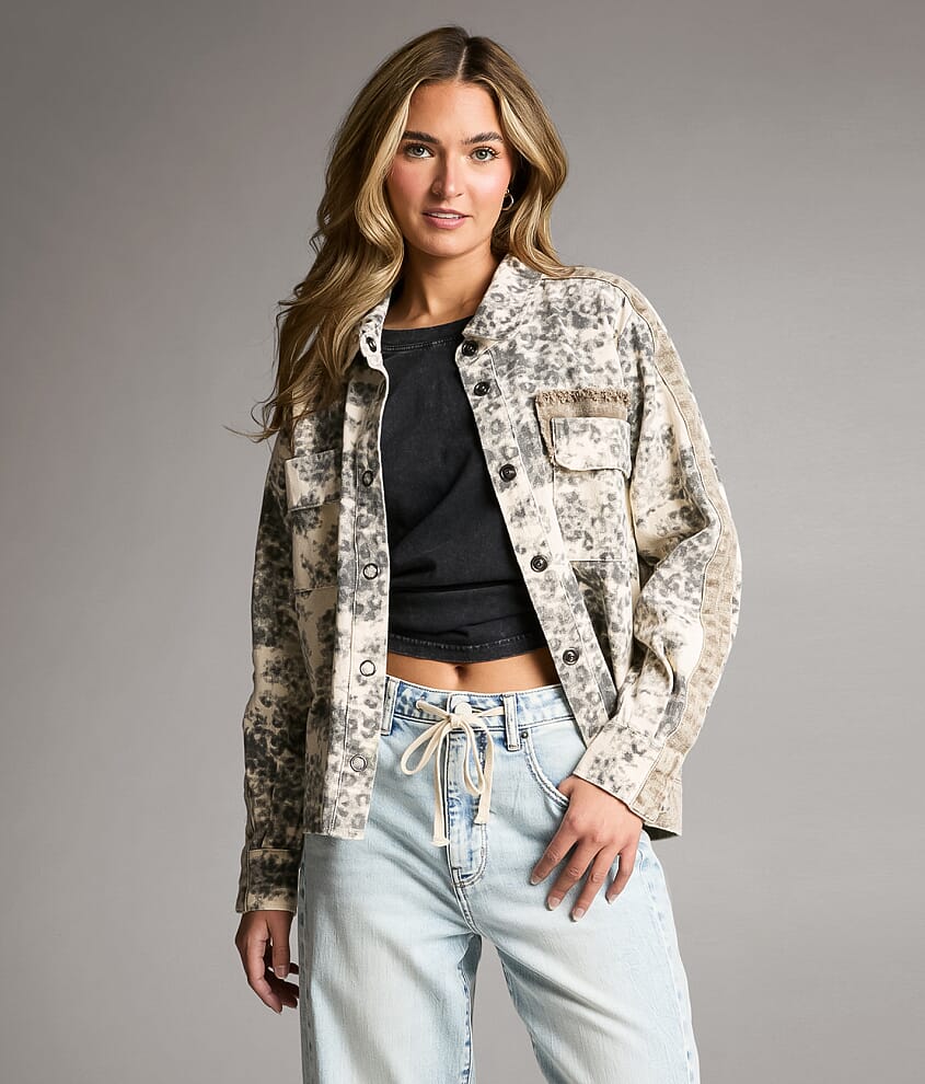 Cheetah Print Denim Jacket