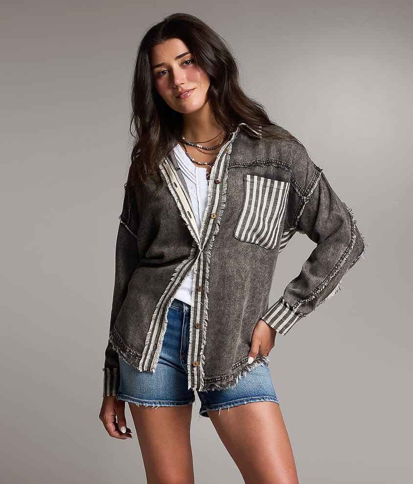 Pieced Stripe Shirt