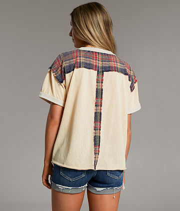 Raw Edge Flag Patch T-Shirt
