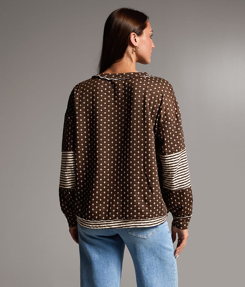 Boundless Edit - Polka Dot Henley