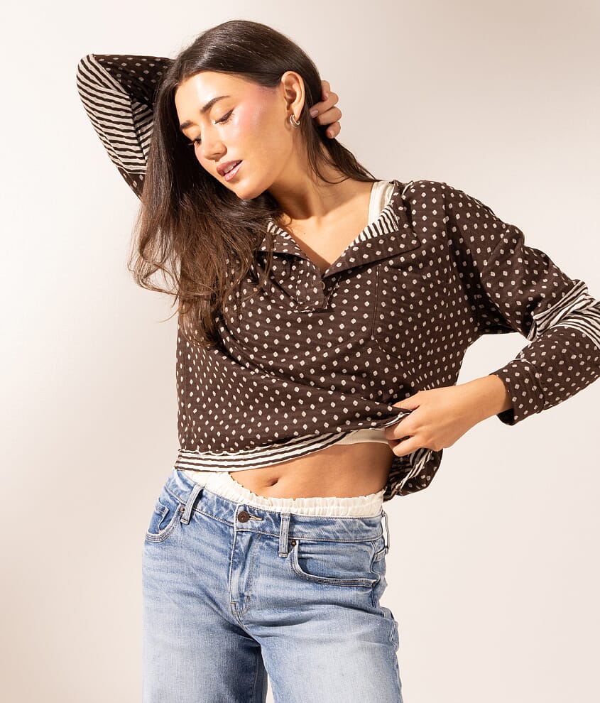Boundless Edit - Polka Dot Henley