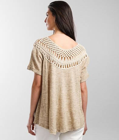 Gimmicks Crochet Yoke Top back view