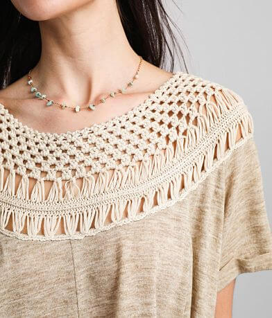 Gimmicks Crochet Yoke Top misc detail 1 view
