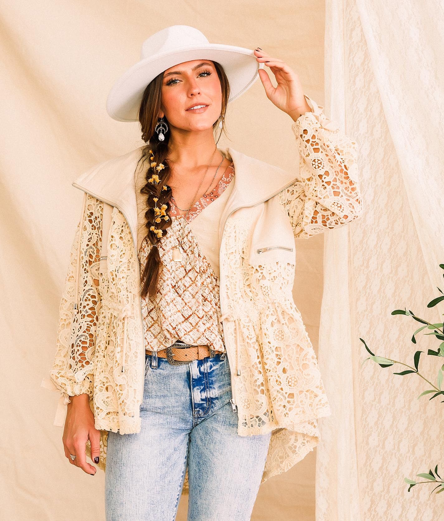 White on sale crochet jacket