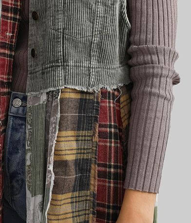 Gimmicks Mixed Corduroy Duster Vest misc detail 1 view