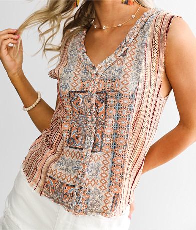 Gimmicks Pieced Crochet Tank Top MISC_DETAIL_1