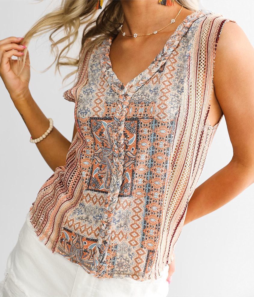 Pieced Crochet Tank Top
