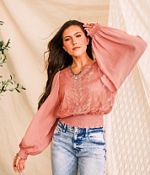 Gimmicks Lace Inset Top - Women's Shirts & Blouses in