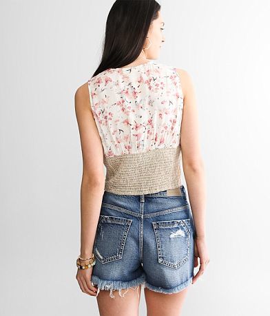 Gimmicks Mixed Print Tank Top back view