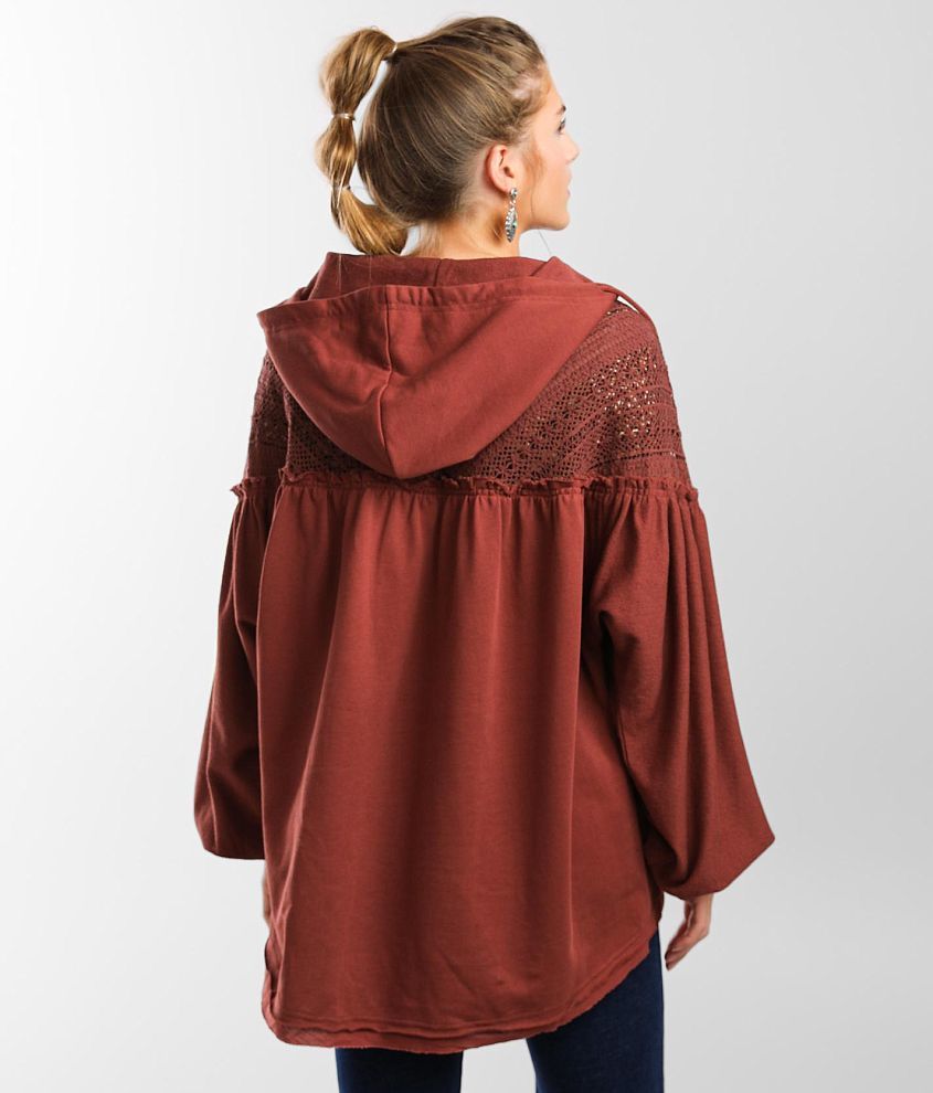 Pieced Crochet Hoodie