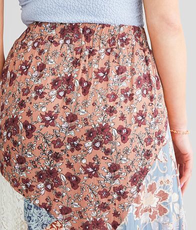 Gimmicks Mixed Print Maxi Skirt back pocket view