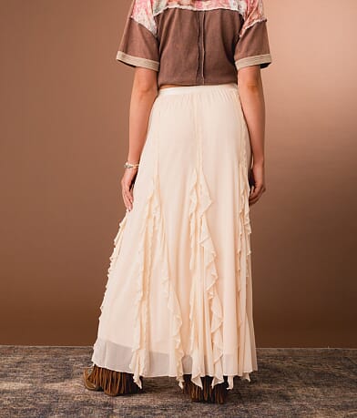Gimmicks Lace Ruffle Maxi Skirt BACK