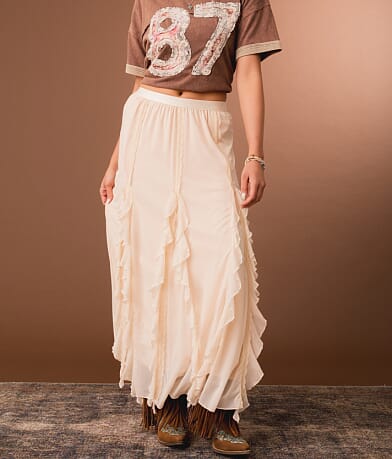 Gimmicks Lace Ruffle Maxi Skirt FULL_RIGHT_SIDE