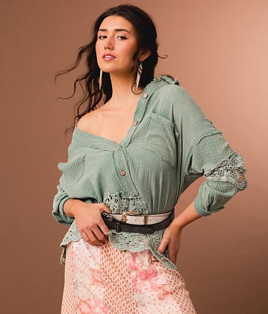 Gimmicks Pieced Lace Shirt front view
