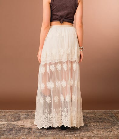 Gimmicks Sheer Lace Maxi Skirt BACK