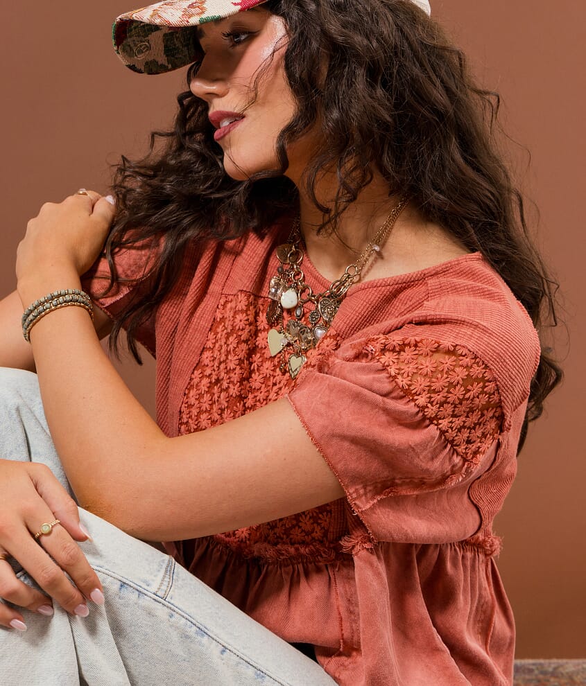Embroidered Floral Top - thumbnail 4