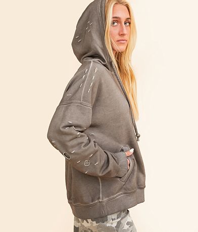 Gilded Intent Mesh Inset Hooded Sweatshirt misc detail 1 view
