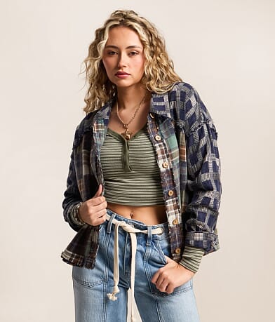 Frayed Flannel Shirt