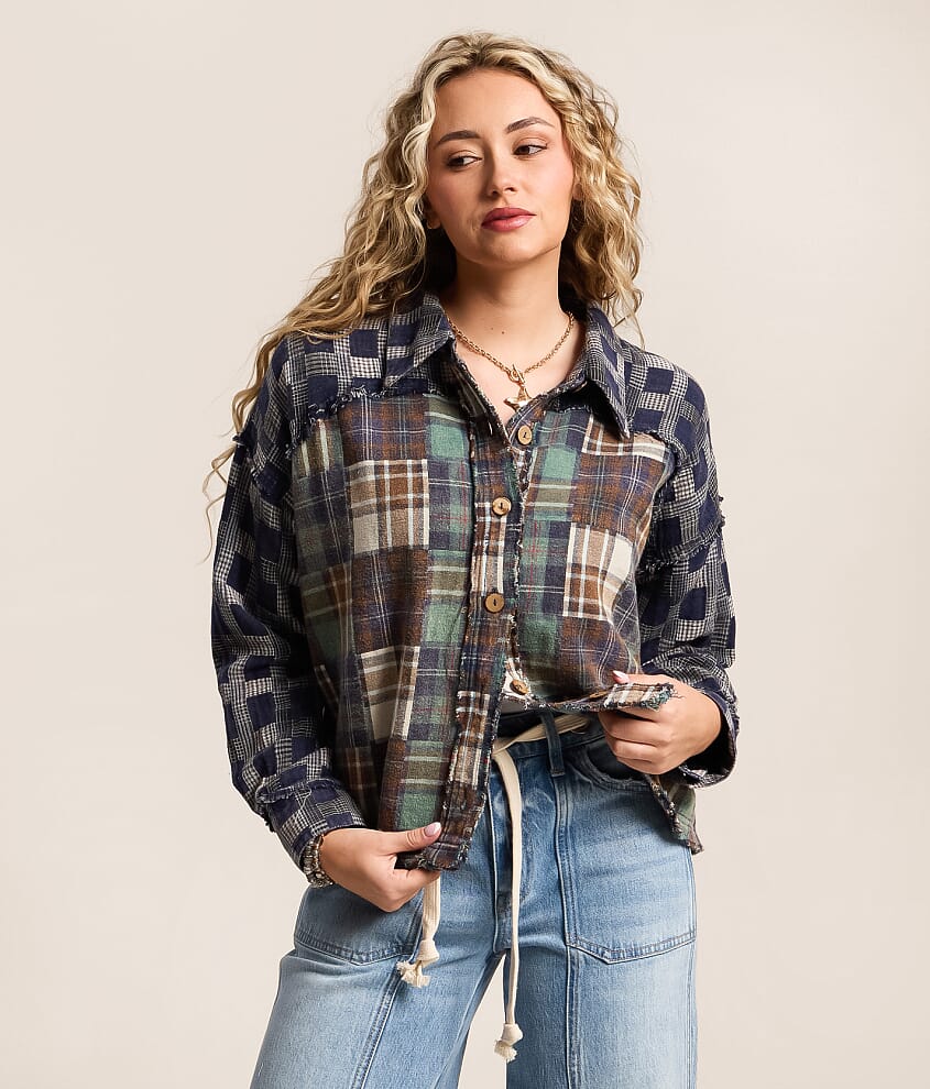 Frayed Flannel Shirt