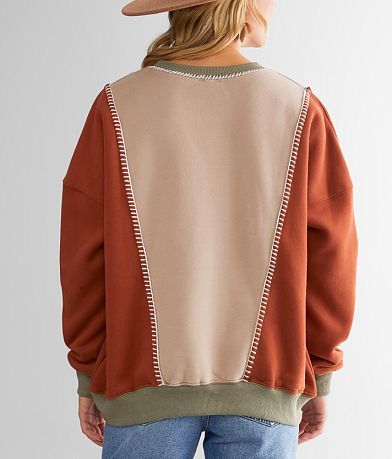 BKE Color Bock Pullover back view