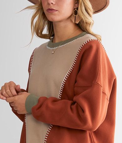 BKE Color Bock Pullover misc detail 1 view