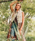 Gimmicks Patchworks Vest - Women's Coats & Jackets in Stone Multi