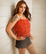 Sterling & Stitch Tiered Rhinestone Fringe Tank Top