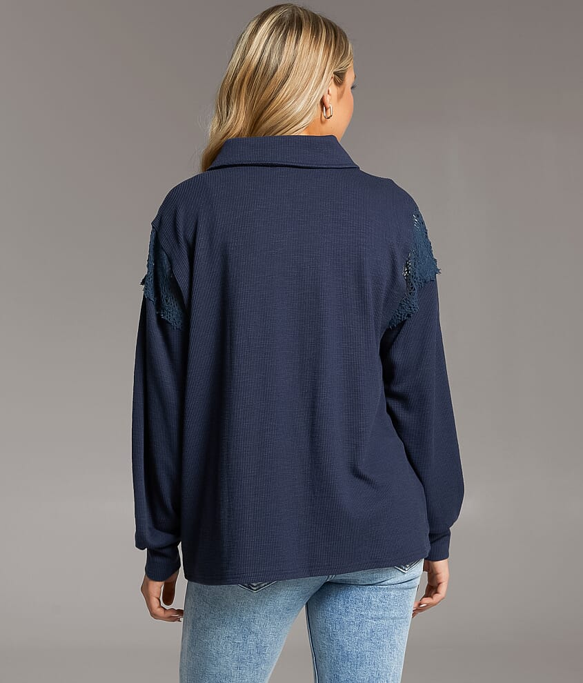 Pieced Crochet Shirt