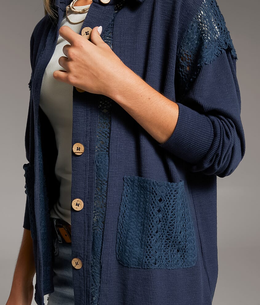 Pieced Crochet Shirt - thumbnail 5