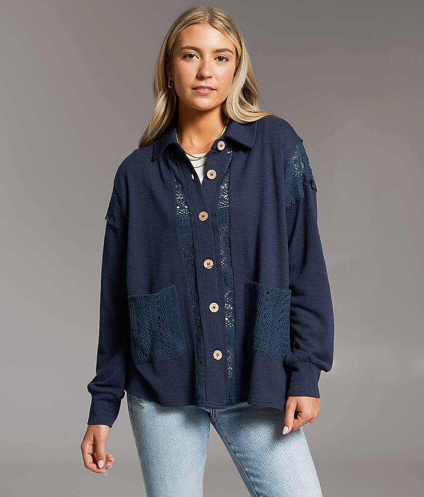 Pieced Crochet Shirt - thumbnail 3