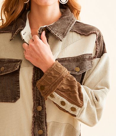 BKE Pieced Corduroy Oversized Jacket MISC_DETAIL_1