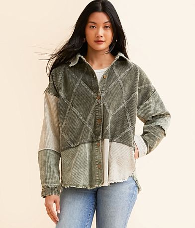 BKE Pieced Corduroy Shacket FULL_RIGHT_SIDE