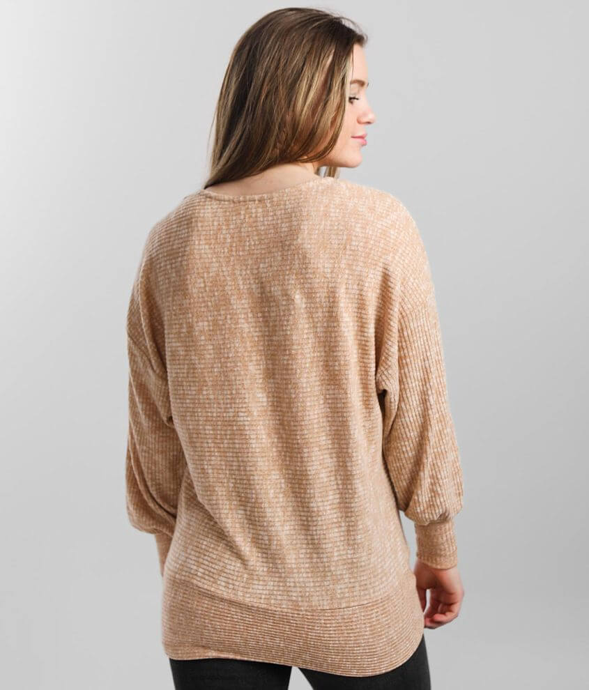 Lace-Up Dolman Tunic Top